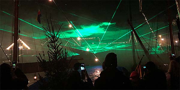 Lasershow am Silvesterabend